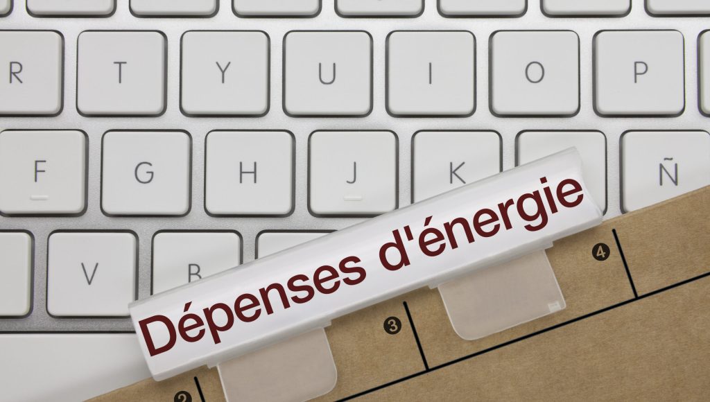 Dépenses d'énergie. Clavier