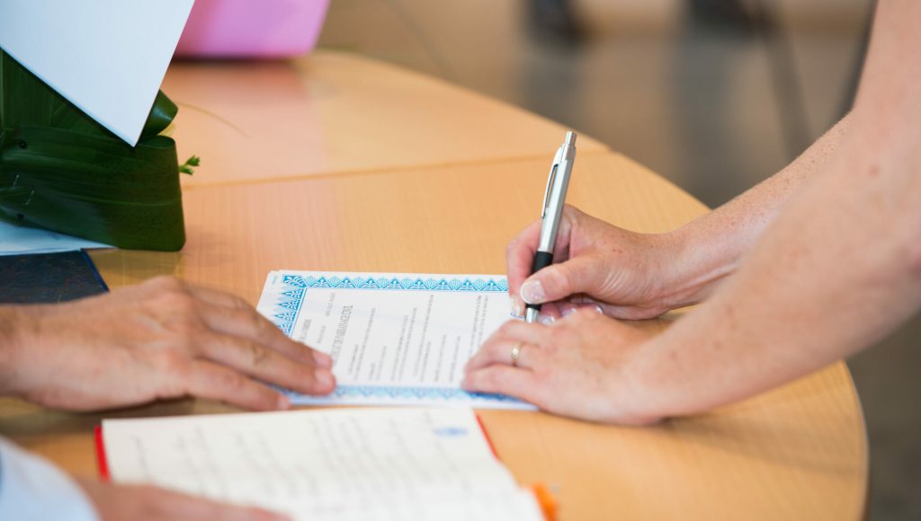 signature à la mairie